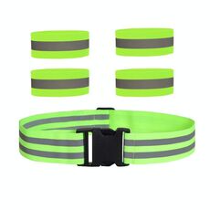 Stile di nascita elasticizzata riflettente Stita per la notte in esecuzione Sito edile Sicurezza del traffico Attrezzatura riflettente, Stile: 1 Cintura + 4 braccio