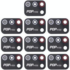 Per Tecno Pop 4 Pro Obiettivo per fotocamera posteriore da 10 pezzi