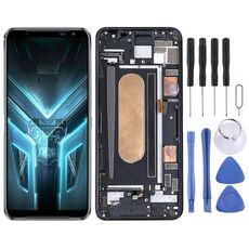 Schermo LCD OLED originale per Asus ROG Phone 3 ZS661KS I003DD digitalizzatore assemblaggio completo con cornice (nero)
