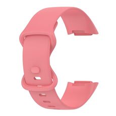 Per Fitbit Carica 5 Gel di silice monocromatico per sostituire la cinghia dell'orologio Dimensioni: Dimensioni ridotte (rosa)