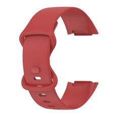 Per Fitbit Charge 5 Gel di silice monocromatico per sostituire il cinturino dell'orologio Dimensioni: Dimensioni ridotte (rosso)