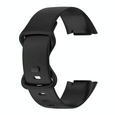 Per Fitbit Charge 5 Gel di silice monocromatico per sostituire la cinturino dell'orologio Dimensioni: Dimensioni ridotte (Nero)