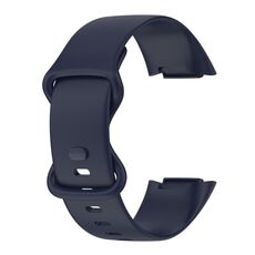 Per Fitbit Carica 5 Gel di silice monocromatica per sostituire la cinturino dell'orologio Dimensioni: Dimensioni ridotte (blu scuro)