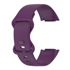 Per Fitbit Carica 5 Gel di silice monocromatica per sostituire la cinturino dell'orologio Dimensioni: Dimensioni ridotte (viola)