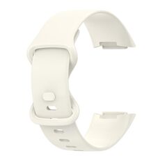 Per Fitbit Charge 5 Gel di silice monocromatico per sostituire la cinghia dell'orologio Dimensioni: Dimensioni ridotte (Bianco Latte)