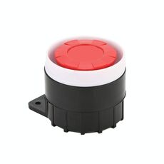 2 pezzi BJ-1K High-Decibel Active BUZZER attivo Dual Audio Siren Electronic Siren Allarme Antifurto Anti-furto BUZZER, Tensione: 24V (rosso bianco rosso)