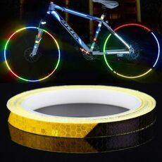 5 Rolls Bicycle Mountain Bike Motorcycle Sticker Auto Contorno Autoadesivo riflettenti Night Riding Adesivo riflettente, Dimensioni: 2 x 800 cm (nero arancione)