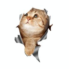 Stile 2 Grande Stereo 3D Cat Sticker Car Sticker per carrozzeria e adesivi per occlusione