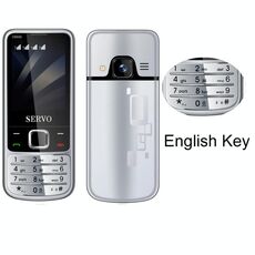 Servo V9500 Telefono cellulare, chiave inglese, 2,4 pollici, Spredrum SC6531CA, 21 tasti, supporto Bluetooth, FM, Suono magico, Torcia elettrica, GSM, Quad SIM (Argento)