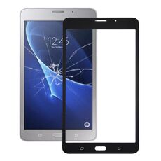 Per Samsung Galaxy Tab A 7.0 LTE (2016) / T285 Lente in vetro esterno per schermo frontale con adesivo OCA otticamente trasparente (nero)