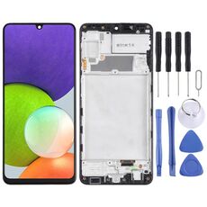 incell Schermo LCD per Samsung Galaxy A22 4G Digitizer Assemblaggio Completo con Cornice (Nero)