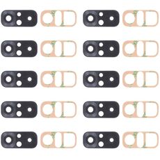 10 PZ Obiettivo per fotocamera posteriore per Xiaomi Redmi Nota 10 4G M2101K7ai M2101K7AG (nero)