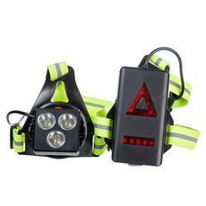 Sport all'aria aperta Lampada da corsa impermeabile Night Riding Light Highlight Highlight Rechargeable Mountaineering Light Block Avvertimento