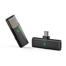 DS01 Outdoor Live Collar Collar Collar Intervista Registrazione Riduzione del rumore Microfono wireless, Specifica: Type-C / USB-C (nero)