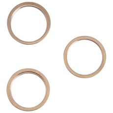 3 PZ Camera posteriore Lente in vetro Metallo Esterno di protezione anello di cerchio per iPhone 13 Pro (oro)