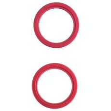 2 PCS Lente posteriore della fotocamera posteriore Metallo esterno del protettore dell'esterno dell'anello per iPhone 13 Mini (rosso)