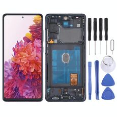 Schermo LCD originale Super AMOLED per Samsung Galaxy S20 FE 4G SM-G780 digitalizzatore assemblaggio completo con cornice (blu)