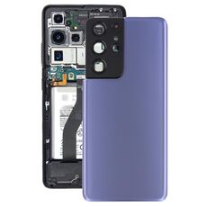 Coperchio posteriore della batteria con coperchio della lente della fotocamera per Samsung Galaxy S21 Ultra 5G (viola)
