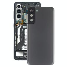 Copertura posteriore della batteria con coperchio dell'obiettivo della fotocamera per Samsung Galaxy S21 + 5G (grigio)