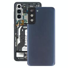 Coperchio posteriore della batteria con coperchio dell'obiettivo della fotocamera per Samsung Galaxy S21 + 5G (blu)
