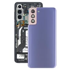 Batteria posteriore con coperchio dell'obiettivo della fotocamera per Samsung Galaxy S21 + 5G (viola)