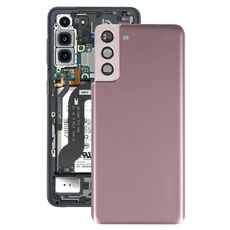 Copertura posteriore della batteria con coperchio dell'obiettivo della fotocamera per Samsung Galaxy S21 + 5G (Brown)