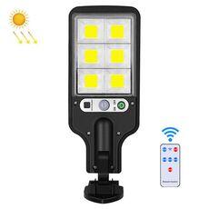 Solar Street Light Led Lampada da giardino induzione del corpo umano, Specifiche: 616B-72 Cob con telecomando