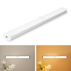 Lampada a induzione del corpo umano a LED Striscia di ricarica a striscia di carica lunga, dimensioni: 10 cm (luce argentata e bianca)