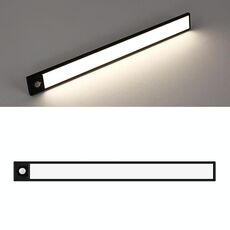 Lampada a LED wireless induzione automatica intelligente del corpo umano 20 cm (nero + luce neutra)