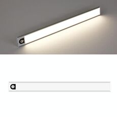 Lampada a LED wireless induzione automatica automatica intelligente Lampada a led 20 cm (argento + luce neutra)