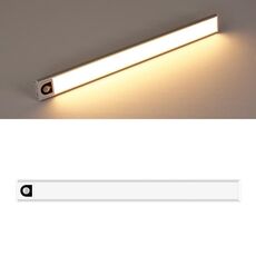 Lampada a led wireless induzione automatica automatica intelligente del corpo 40 cm (argento + luce calda)