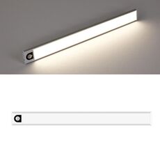 Lampada a LED wireless induzione automatica automatica intelligente del corpo 40cm (argento + luce neutra)