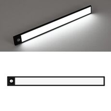 Lampada a led senza fili di induzione automatica automatica intelligente 80 cm (nero + luce bianca)