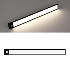 Lampada a LED wireless a induzione automatica automatica intelligente 80 cm (nero + luce neutra)