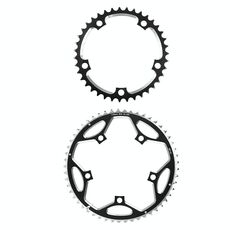 West Biking a 2 pezzi 53t-39T Bike in lega di alluminio in lega di alluminio (nero)