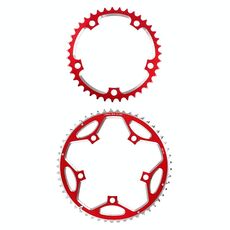 West Biking 2 pezzi 53t-39T Bike in lega di alluminio in alluminio (rosso)