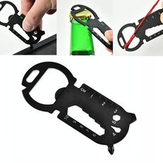 5 PCS Grande testata rotonda Scheda multifunzionale EDC EDC (nero)