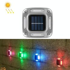 8 Lampada da parete solare a LED Acciaio inossidabile da esterno Luce sepolta (luce colorata)