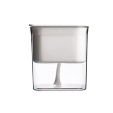 Pentola di fiori di plastica visibile trasparente idroponica, dimensioni: 10x10x11.3cm (bianco)