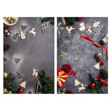 2 PCS 3D stereo fotografia bifamiliare carta sfondo (grigio natalizio)