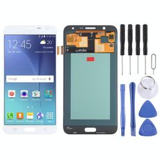 Schermo LCD OLED per Samsung Galaxy J7 SM-J700 con assemblaggio completo di digitalizzatore (bianco)
