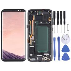 Schermo LCD OLED per Samsung Galaxy S8+ SM-G955 Digitizer Assemblaggio completo con cornice (nero)