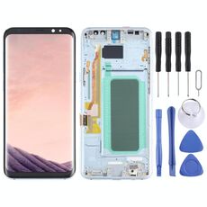 Schermo LCD OLED per Samsung Galaxy S8+ SM-G955 con digitalizzatore Assemblaggio completo con cornice (blu)