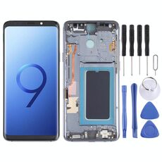 Schermo LCD OLED per Samsung Galaxy S9+ SM-G965 Digitizer Assemblaggio completo con cornice (grigio)