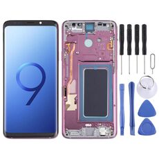 Schermo LCD OLED per Samsung Galaxy S9+ SM-G965 Digitizer Assemblaggio Completo con Cornice (Viola)