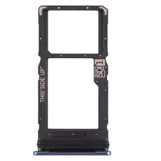 Vassoio della scheda SIM + vassoio della scheda micro SD per Motorola Moto G100 (blu)