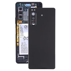 Copertura posteriore della batteria con coperchio della lente della fotocamera per Sony Xperia 5 II (nero)
