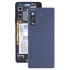Copertura posteriore della batteria con coperchio della lente della fotocamera per Sony Xperia 5 II (blu)