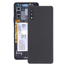 Copertura posteriore della batteria con coperchio della lente della fotocamera per Sony Xperia Ace II SO-41B (nero)