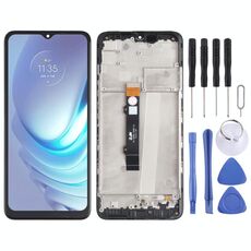 Schermo LCD TFT per Motorola Moto G50 XT2137-1 XT2137-2 digitalizzatore assemblaggio completo con telaio (nero)